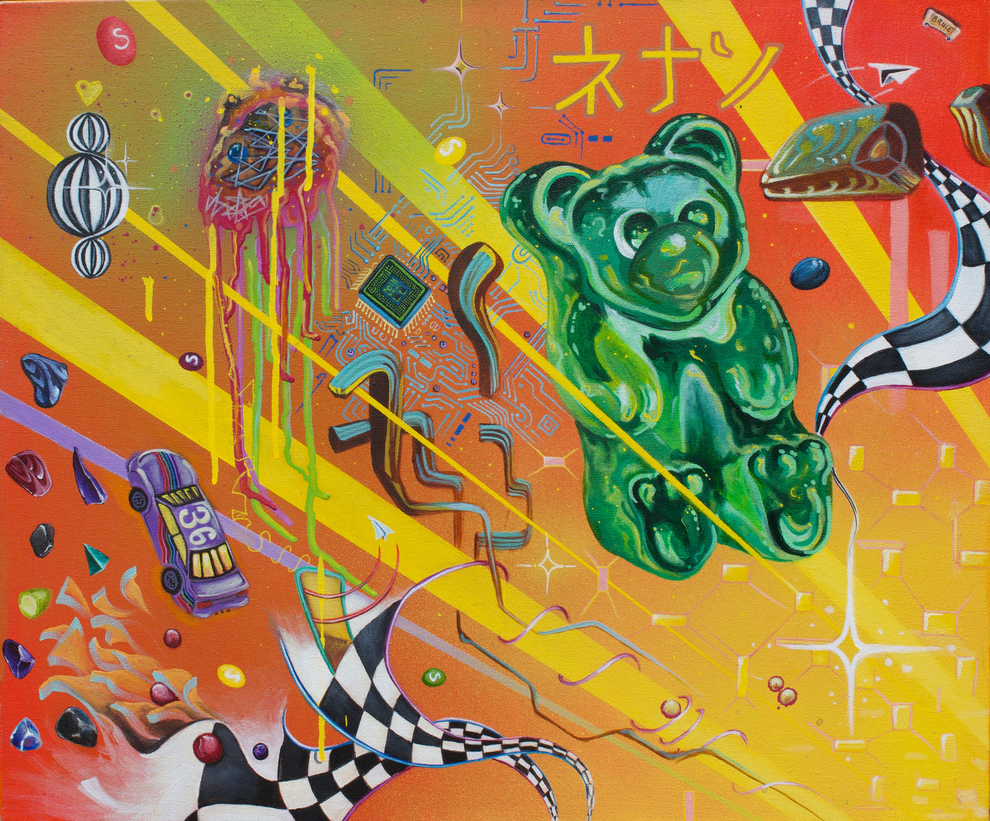 Neon Gummy Dream Print